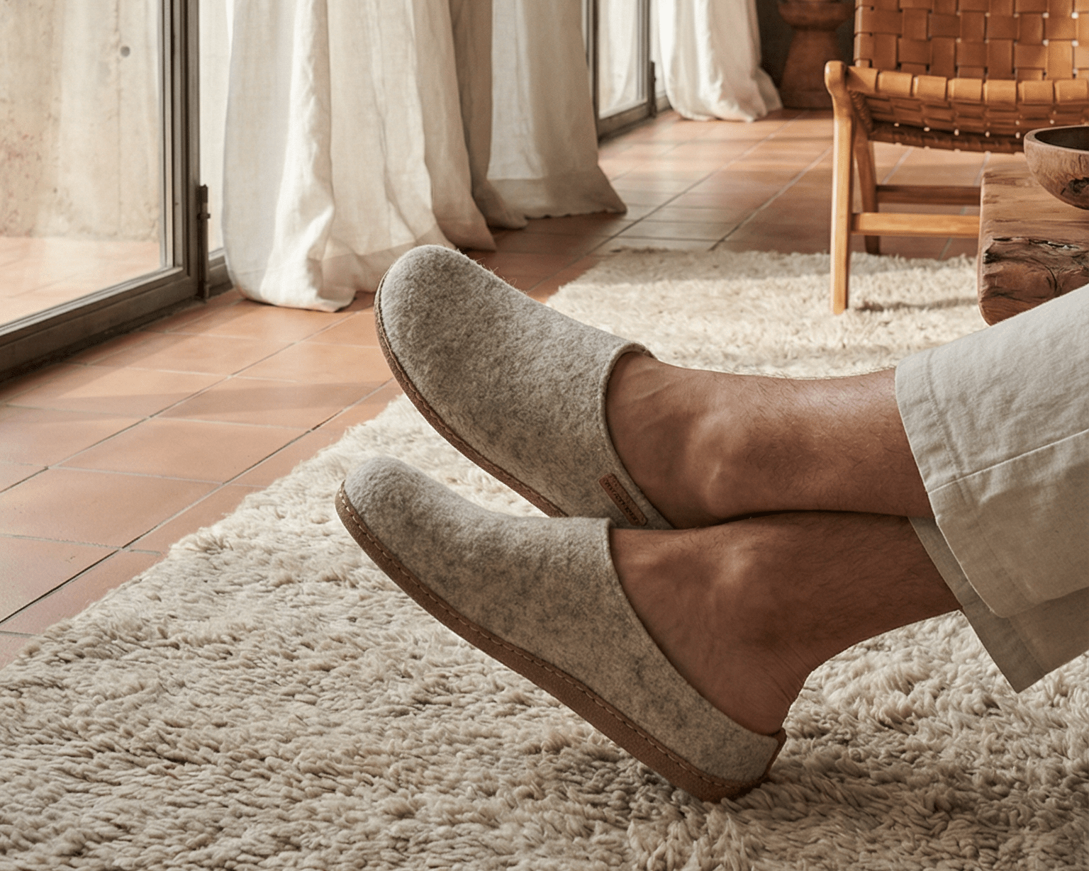 Uld hjemmesko til hygge hjemme - The Cozy Sheep