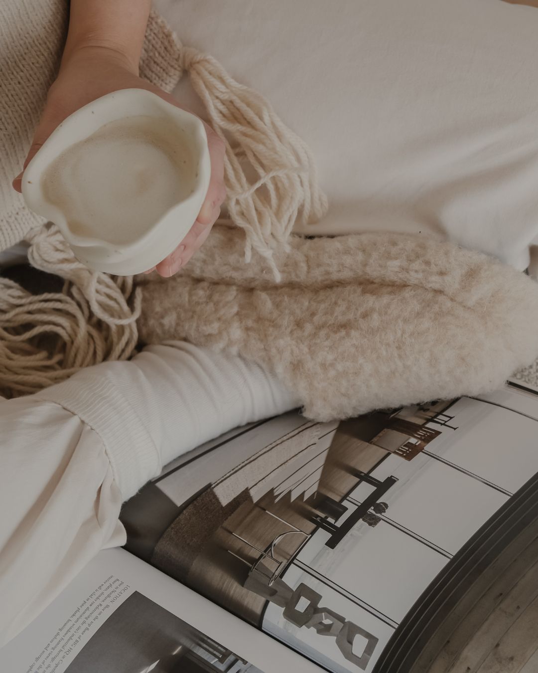 Hjemmesko i merinould – Beige