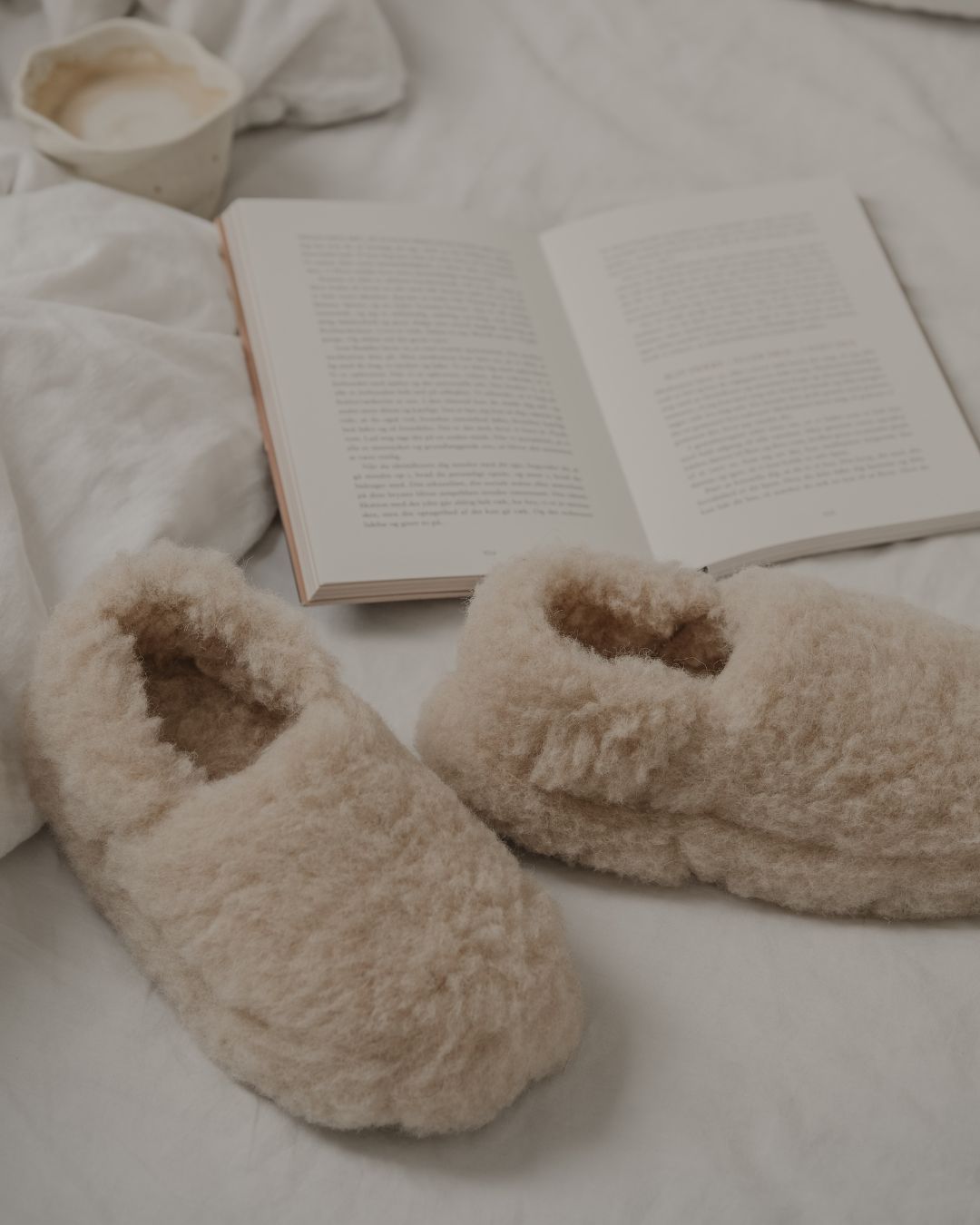 Hjemmesko i merinould – Beige