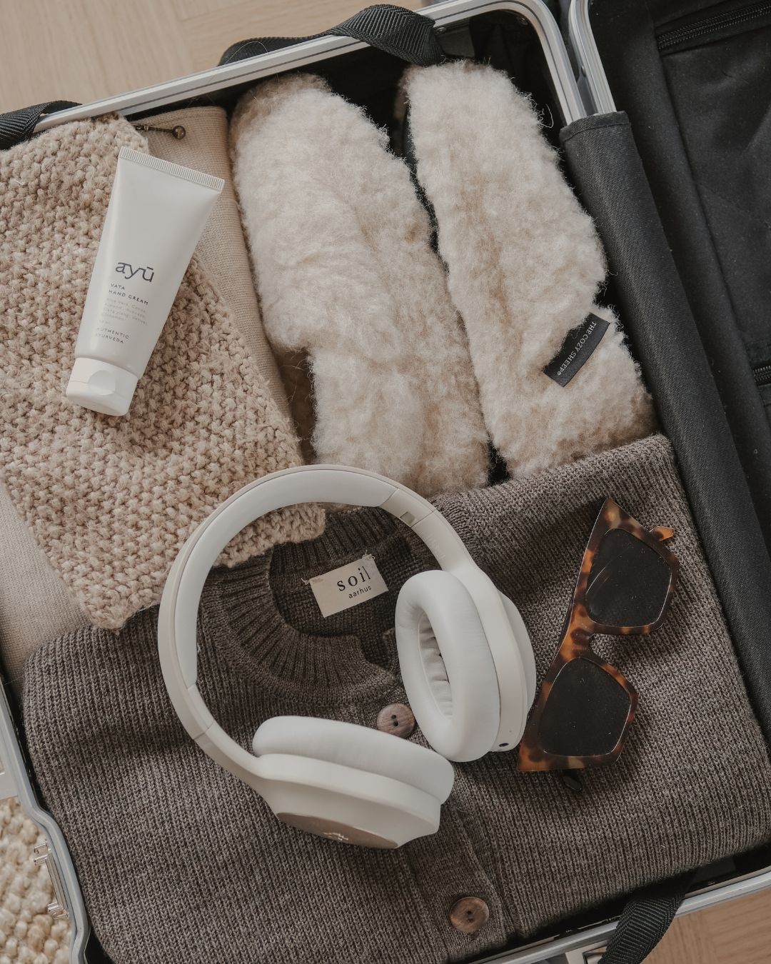 Hjemmesko i merinould – Beige