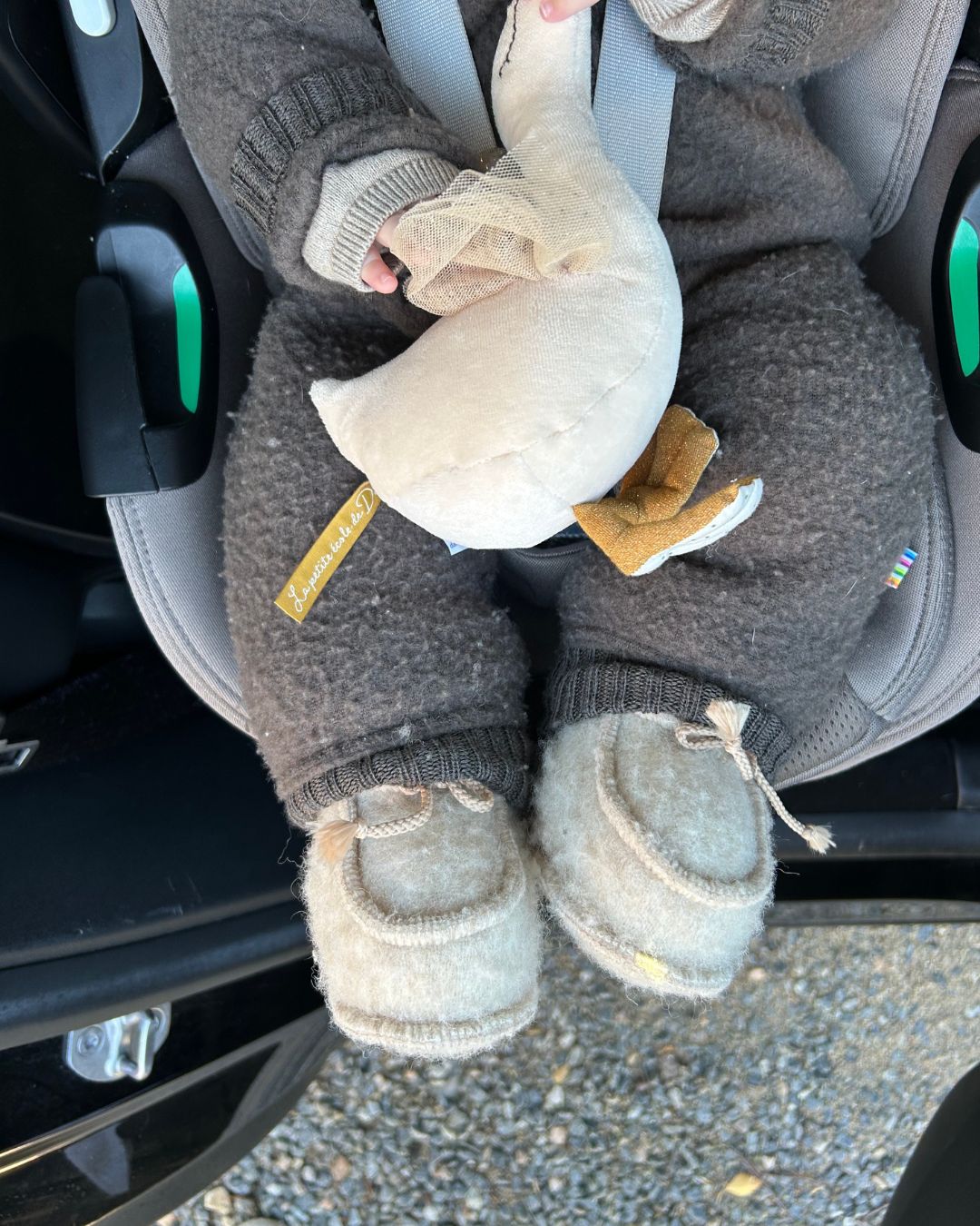 Babyhjemmesko i uld - Beige (3-6 måneder)