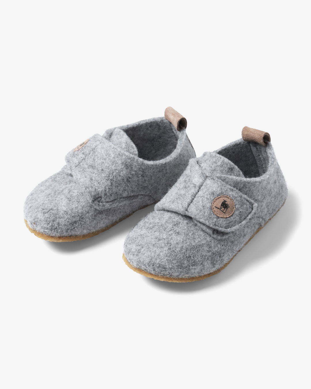 Hjemmesko uldfilt - Børn (Lysegrå)