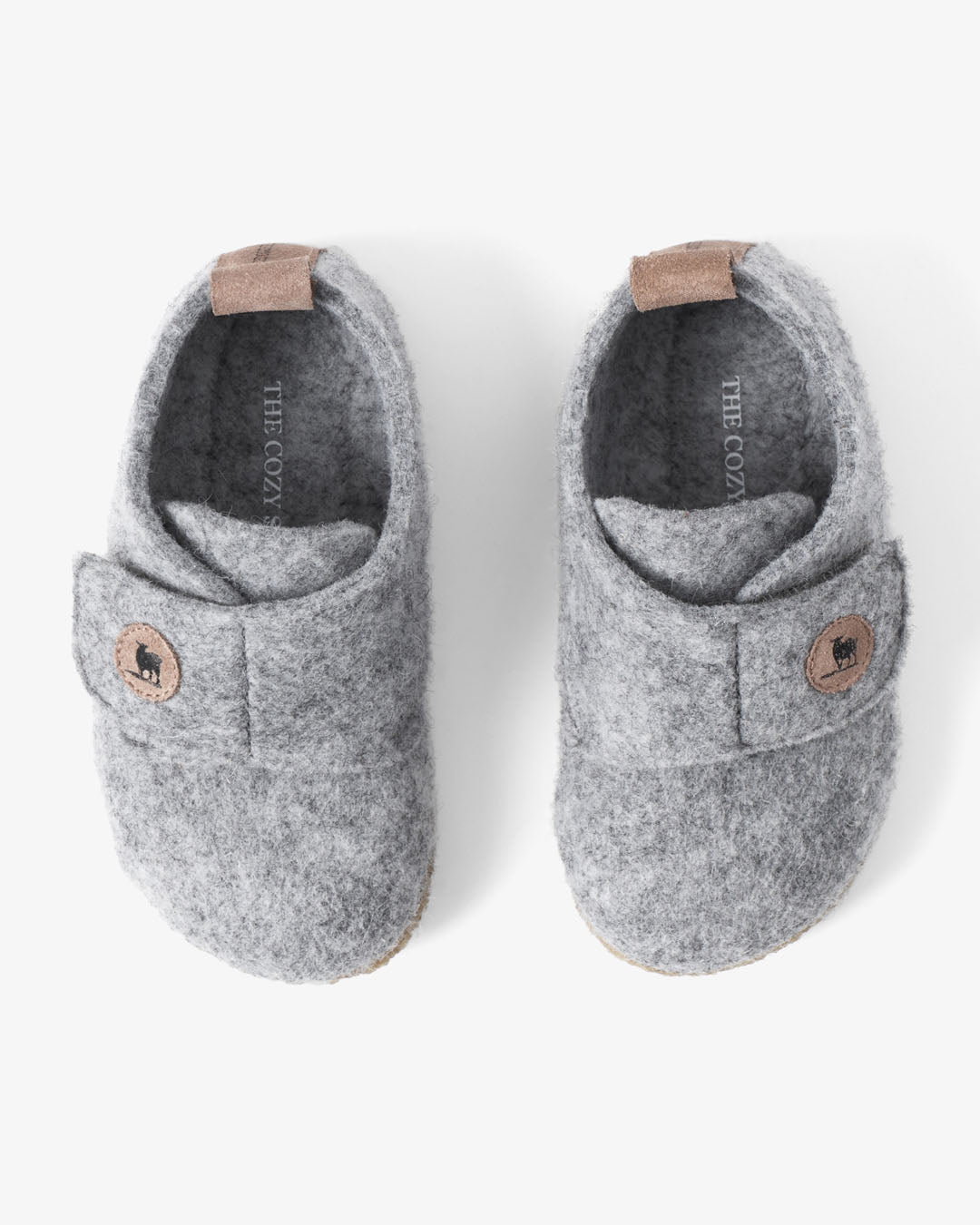 Hjemmesko uldfilt - Børn (Lysegrå)