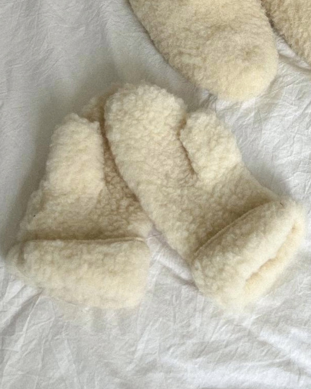 Lammeuldsvanter - Hvid