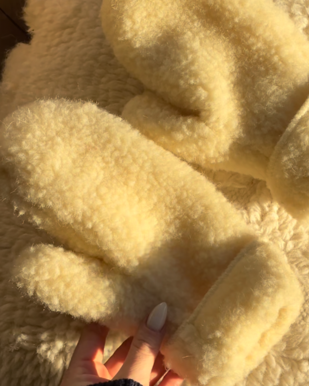 Lammeuldsvanter - Hvid