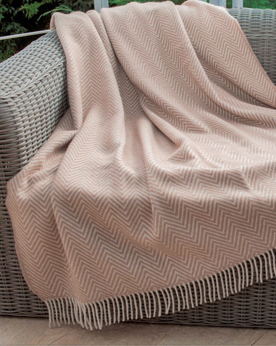 Uldplaid 140 x 200 cm - Beige