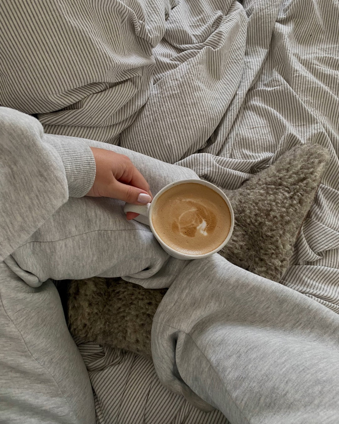 Uldhjemmesko – Lysegrå (Høj model)