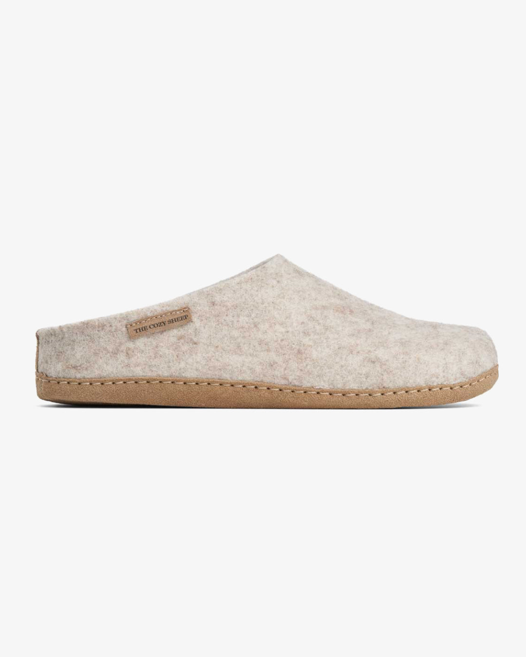 Tøffel med skindsål – Beige