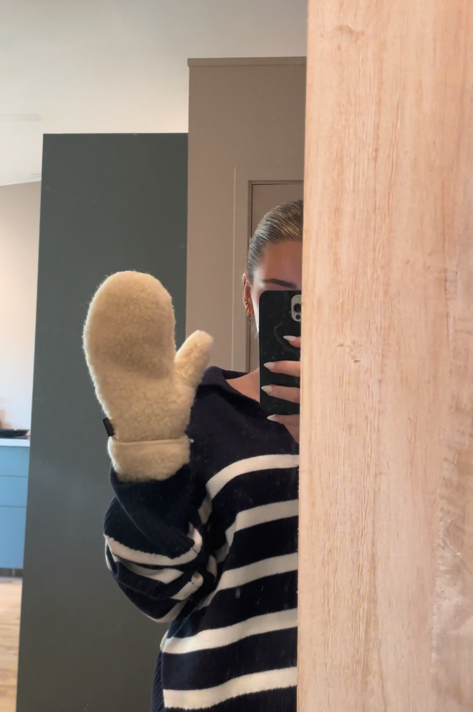 Lammeuldsvanter - Hvid