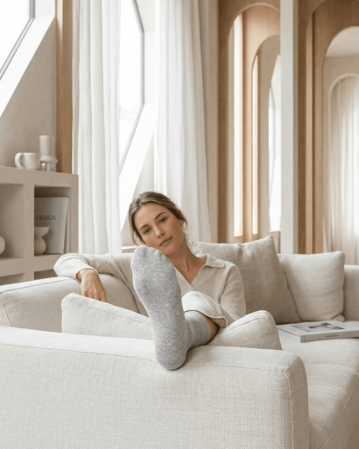 Luksus hverdagsstrømper i merinould - Grå - The Cozy Sheep