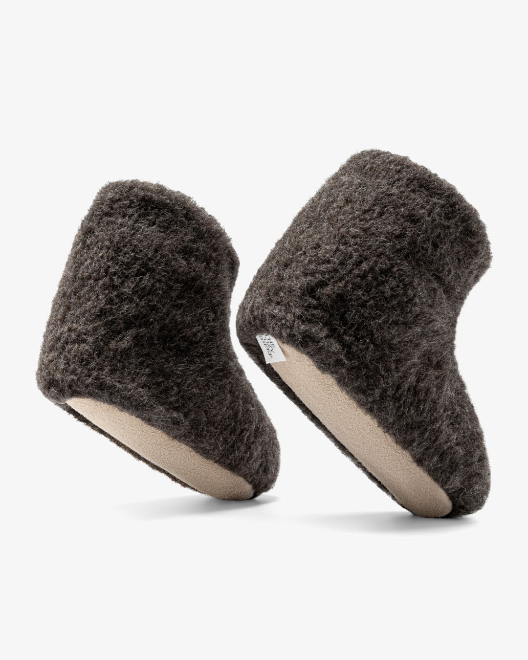 Uldhjemmesko til børn – Mørkegrå (Høj model) - The Cozy Sheep