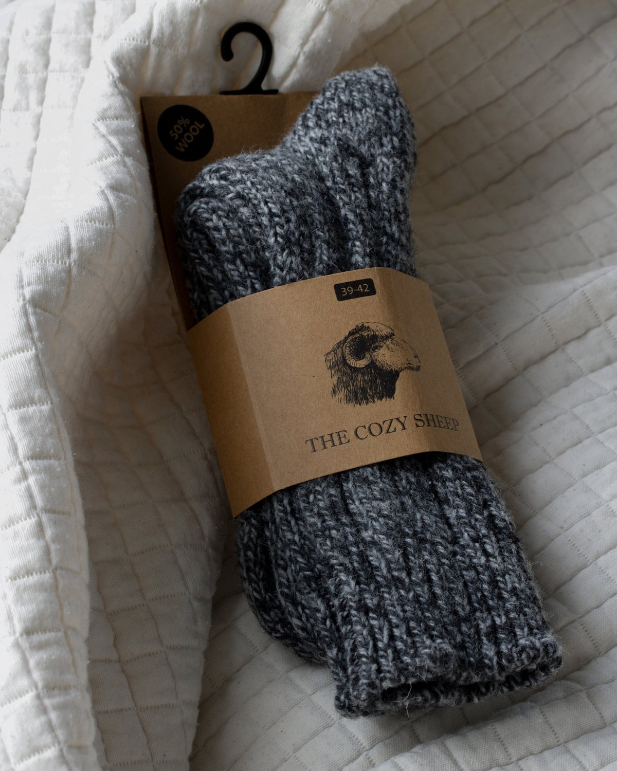 Uldstrømper - Mørkegrå - The Cozy Sheep