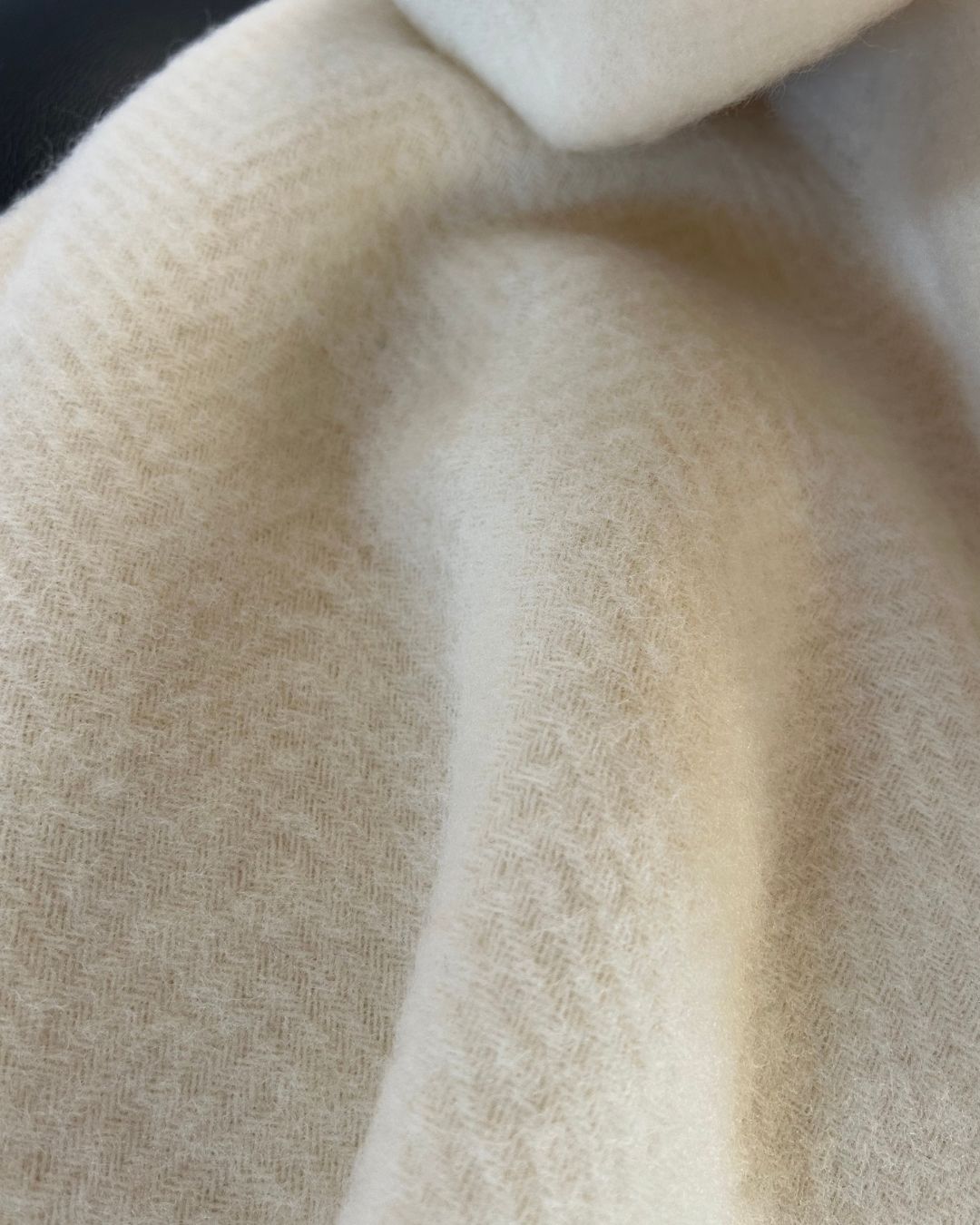 Uldplaid 140 x 200 cm - Creme