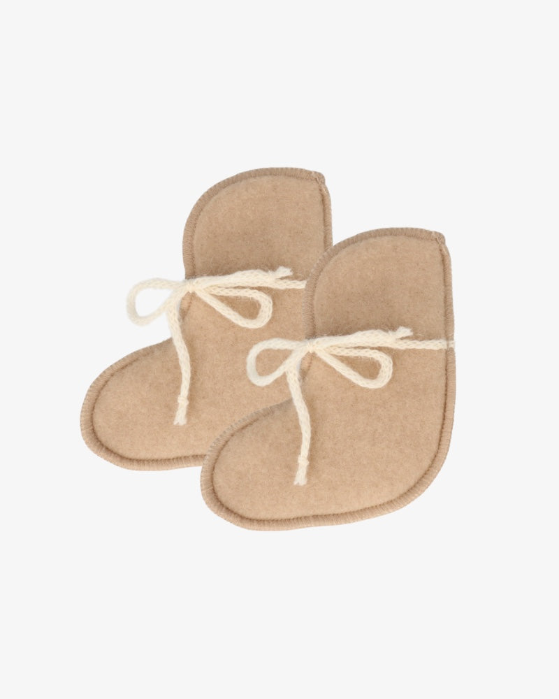 Babyfutter i uld - Beige (0-3 måneder)