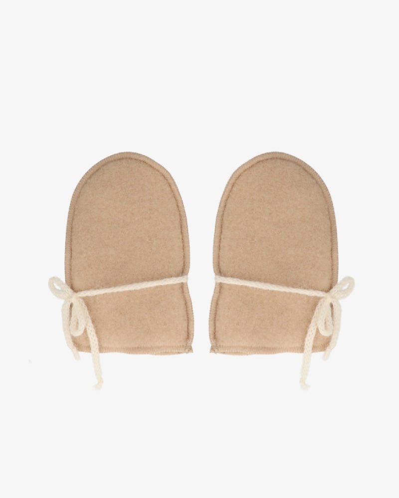 Babyvanter i uld - Beige (0-3 måneder)