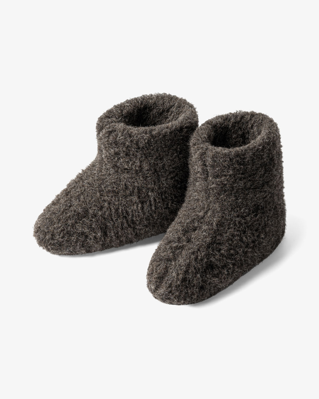 Uldhjemmesko til børn – Mørkegrå (Høj model) - The Cozy Sheep